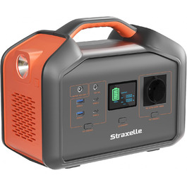 Портативний генератор 700W (пікова 1000W) з сонячною панеллю, 519.48Wh, LCD-дисплеєм для кемпінгу, подорожей та надзвичайних ситуацій