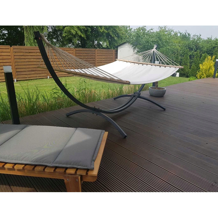 Гамак на стійці ZIDER, багатоколірний, навантаження до 300 кг, 364 x 160 см