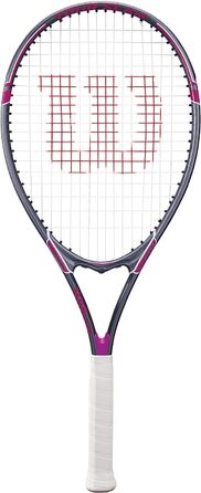 Тенісна ракетка Wilson Tour Slam для дорослих, розмір захоплення 3-4 3/8 (розмір захоплення 2-4 1/4', рожевий / сірий)