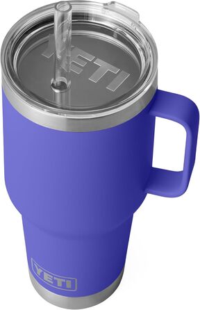 Термокружка YETI Rambler з кришкою-соломинкою, 1 л (35 oz), колір Ultra Marine Violet