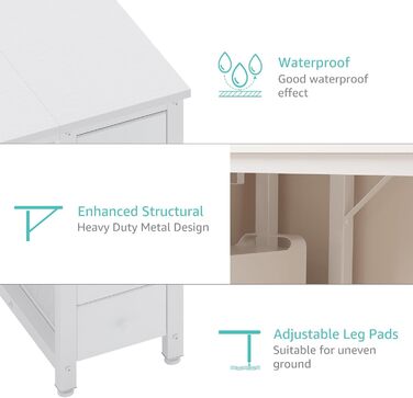 Комп'ютерний стіл Lufeiya з 4 висувними ящиками та полицями для зберігання, для дому, офісу, спальні, сучасний, простий дизайн, для студентів, ПК, 119,4 см