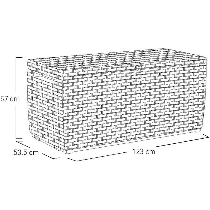 Ящик для зберігання Keter Capri 305л коричневий, водонепроникний, для саду та тераси
