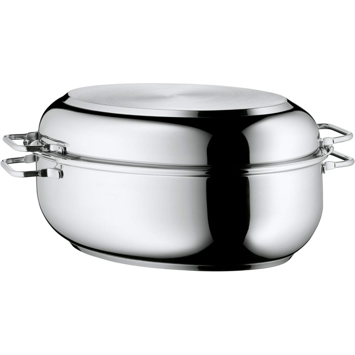 Братер WMF з кришкою, 8,5л, для індукції, Cromargan нержавіюча сталь, з термометром, 41x28,5x18см