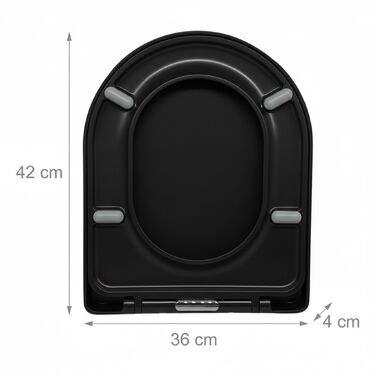 Кришка для унітазу Relaxdays з плавним закриванням