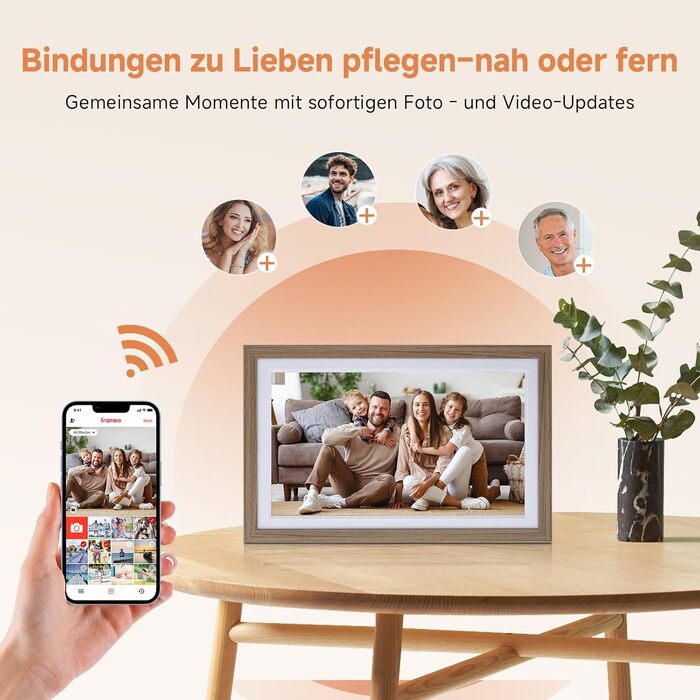 Роллеї Смарт Фрейм WiFi 1010: Цифровий фоторамка 10.1 дюйма з сенсорним екраном IPS, 32GB, дизайн 