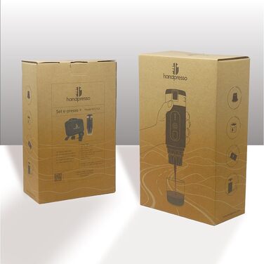 Handpresso E-PRESSO+: портативна кавомашина на акумуляторі для еспресо та кави, USB, 90 мл, 3x2,9 mA
