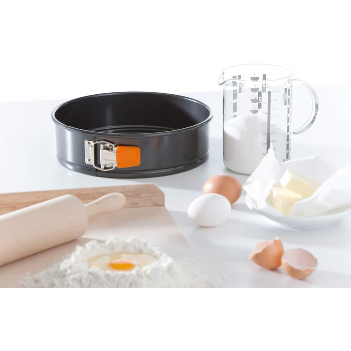 Форма для випічки LE CREUSET, 24 см, з антипригарним покриттям, для кислотного тіста, з вуглецевої сталі, антрацит/помаранчевий, 94101800000000