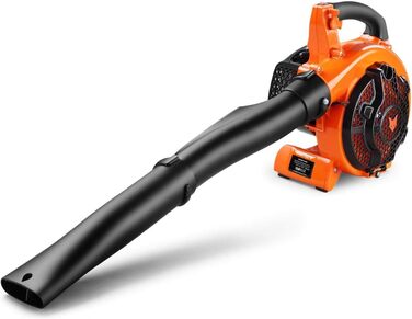Бензиновий листозбирач/подрібнювач FUXTEC FX-LBS126 4в1 з 2 повітропроводами та мішком 45л – потужний, протестований, швидкість 71 м/с