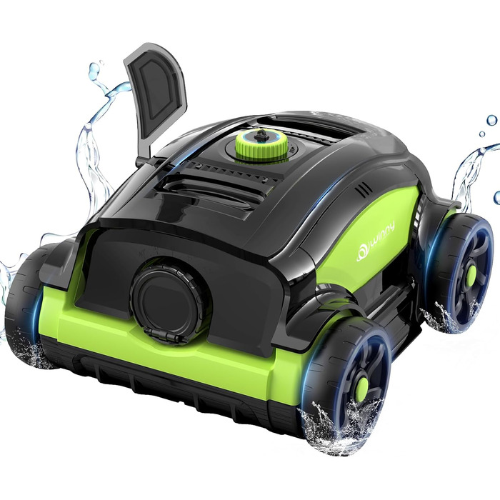 Робот-пилосос для басейну WINNY POOL CLEANER WY1103. Бездротовий, акумуляторний, час роботи 120 хв, подвійний мотор, LED-дисплей, фільтр прецизії 180μm, автоматичне паркування, для басейнів до 120 м²