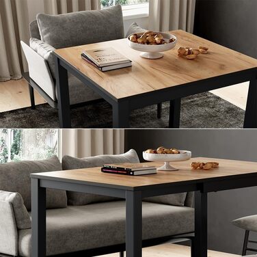 Розсувний обідній стіл Vicco Esstisch Granny, 120 x 70 см (дуб/антрацит), 80-120 x 76 x 70 см