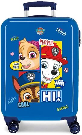 Валіза в салоні Paw Patrol Be Happy синя 38x55x20 см Кодовий замок з твердою оболонкою ABS 34 л 2,6 кг 4 подвійні колеса ручна поклажа