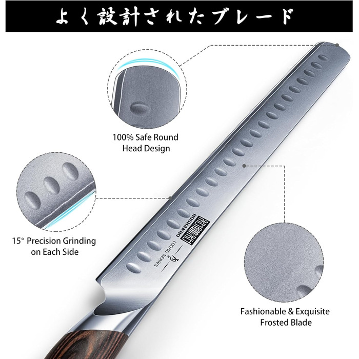 Набір кухонних ножів HOSHANHO: професійний шеф-ніж з нержавіючої сталі (30см)