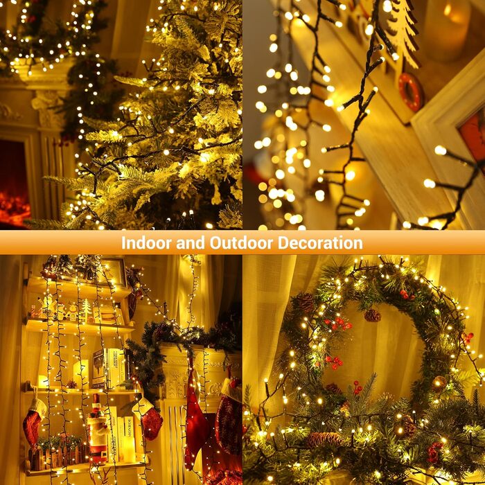 Гірлянда святкова на ялинку BrizLabs, 30 м, RGB, вологостійка, з таймером, димування, для внутрішнього та зовнішнього використання