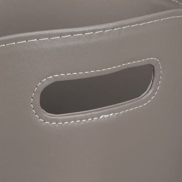 Кошик для дров Relaxdays сірого кольору з штучної шкіри