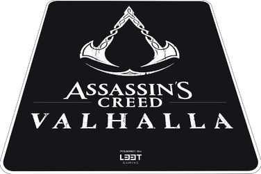 Ігровий килимок Assassin's Creed Valhalla Design 120 x 99 см, захисний чохол для підлоги з протиковзким покриттям, чорний, 33T