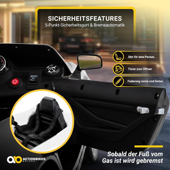 Дитячий електромобіль Mercedes AMG GLA45 чорний, ліцензія, з пультом 2,4 ГГц, іграшковий автомобіль для дітей від 3 років