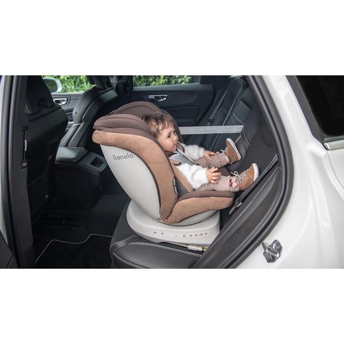 Дитяче автокрісло LIONELO Bastiaan ONE від народження 0-36 кг Isofix Top Tether Поворотний на 360 градусів Зворотний бічний захист 5-точкові ремені безпеки Dri-Seat (синій)