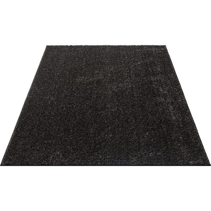 М'який Сучасний килим Relax Glamour з високим ворсом, довгим ворсом, килим для вітальні, гелева підкладка, що миється, висота ворсу 30 мм, однотонний, однотонний, Бежевий, (120 х 170 см, антрацит (гламур))