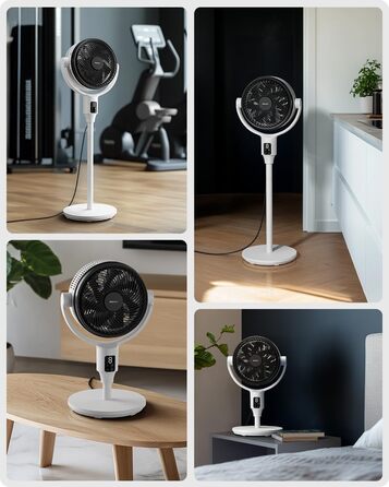 Вентилятор Pro Breeze AirFlo Standventilator 109см з пультом керування та LED-дисплеєм – 2 режими, осциляція, 29 дБ, регульована висота, енергоефективний для спальні, офісу та дому