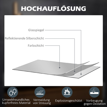 Дзеркало для ванної кімнати зі світлодіодним підсвічуванням, 3-кратним збільшенням, сенсорним керуванням, функцією пам'яті, запобіганням запотіванню, розміром 80 x 60 см