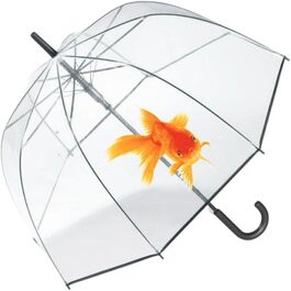 Щасливий дощ паличка парасолька автоматичний дзвіночок парасолька прозора золота рибка