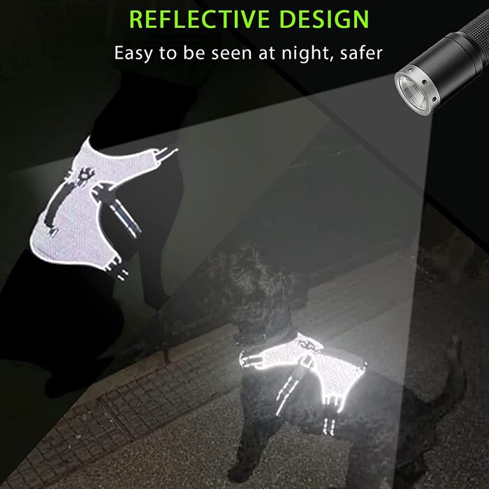 Багатоцільова шлейка BELPRO для собак, стійка до злому, не висмикується, світловідбиваюча, регульований жилет з міцною ручкою, шлейка для великих / активних собак (М) (XL (1 комплект), зеленого кольору)