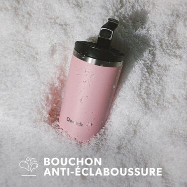 Термокружка QWETCH 240 мл з нержавіючої сталі - для кави та чаю, зберігає тепло 6 годин, холод 12 годин, без BPA, з витоком, багаторазова термокружка для подорожей