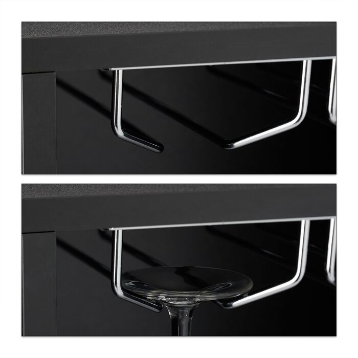 Великий винний стеллаж Relaxdays з тримачами для келихів