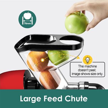 Фрета Slow Masticating Juicer - повільний шнековий соковитискач, блакитний (Empire Rot), BPA Free, широка подача, тихий мотор