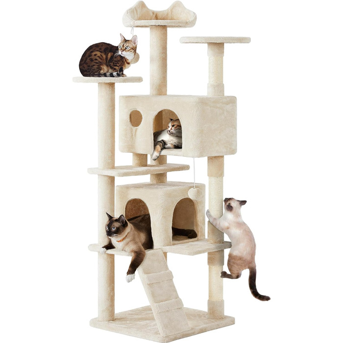 Кігтеточка Котячі меблі, лазіння по дереву для кішок, (178 см, бежевий)