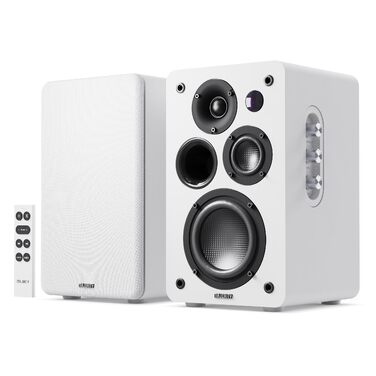 Активні Bluetooth-колонки Majority D100X 100W, вуглецеві драйвери, HDMI ARC, RCA, Optical, Phono, AUX, білі