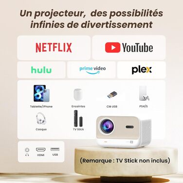 JBL Beamer Sound: LED проєктор Yaber L2s з автофокусом, WiFi 6, Bluetooth 5.1 для домашнього кінотеатру