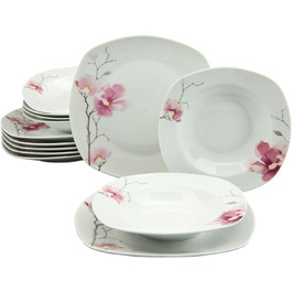 Набір посуду CreaTable Amelie AIKO, 18 предметів, порцеляна, для миття в посудомийній машині та використання в мікрохвильовці