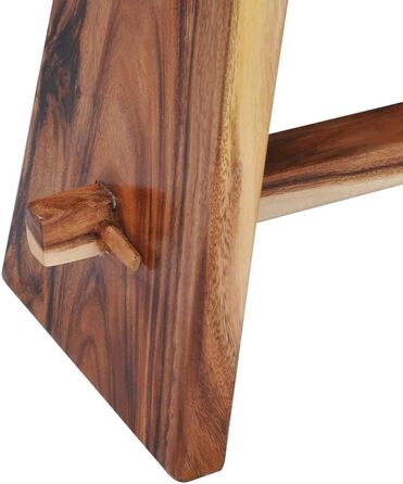 Дзеркальний табурет з масиву акації для ванної кімнати 50x30x45 см, Polyresin