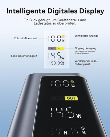 Powerbank Baseus EnerGeek 145W 20800mAh з 2x USB-C PD 3.0 (100W) для ноутбуків, MacBook, iPhone, Samsung, SteamDeck, Digital Display