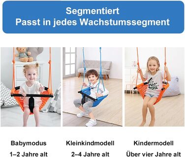 Дитяча гойдалка-трансформер 2-в-1 Nets Tribe для дому та саду (зелений/блакитний)