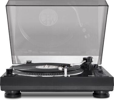 Програвач вінілу TechniSat TECHNIPLAYER LP 200 з USB, автоматичний, 33/45 об/хв, алюмінієвий диск, цифровізація, чорний, прямий привід