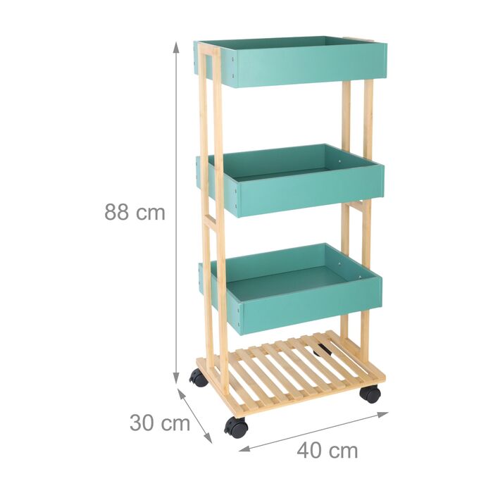 Сервісний столик Relaxdays на 4 ярусах з бамбука