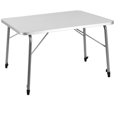 Садовий стіл сріблястий алюміній 80x54x50/69см складаний