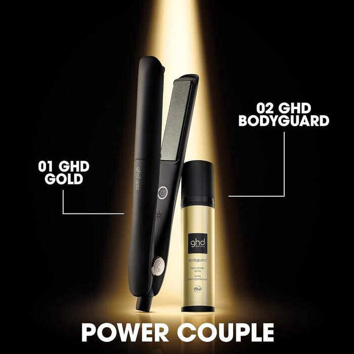 Випрямляч для волосся ghd Gold: професійний, без екстремального нагріву, плаваючі керамічні пластини, гладке покриття, антифриз, швидкий нагрів (30 сек), UK-штекер, упаковка 2023