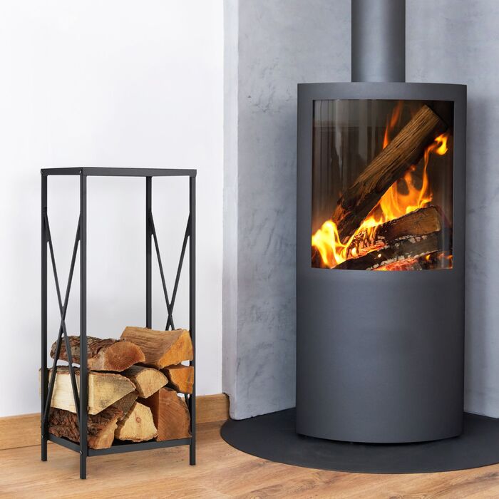 Стильна полиця для дров Relaxdays з міцної сталі