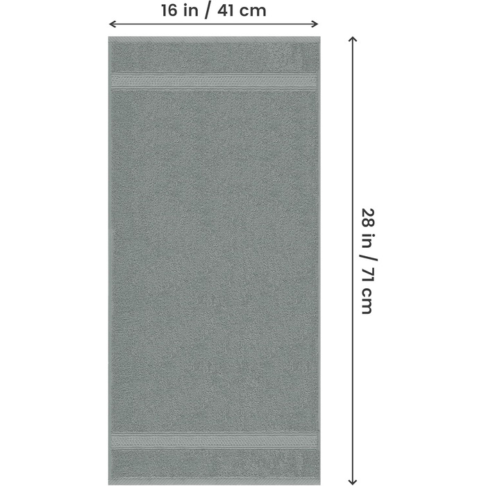 Рушники Utopia - Набір з 6 рушників, 100 бавовна, ультра м'який і абсорбент, 471 см, холодний сірий