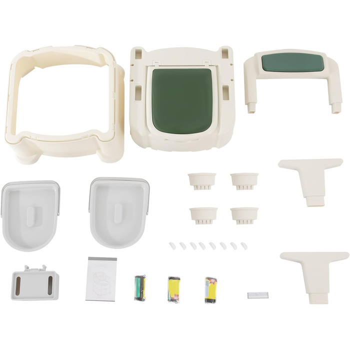 Портативна туалетна кімната з сенсорним освітленням, 200 кг вантажопідйомність, для кемпінгу, подорожей, вагітних, хворих та людей похилого віку (зелена)
