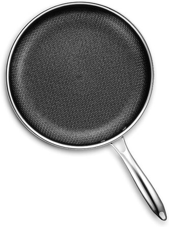 Сковорода Hexclad з антипригарним покриттям 30 см стальна темно-сіра