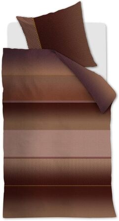 Комплект постільної білизни Mako Satin відтінок колір теракота, розмір 135x200см80x80