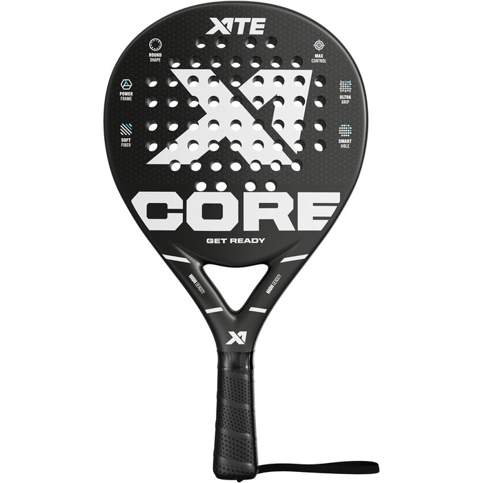 Сердечник для ракетки X1TE Padel - 360 г, скловолокно, кругла форма, для всіх рівнів (чорний)