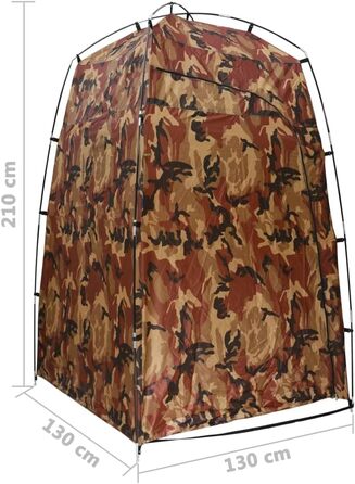 Намет-роздягальня vidaXL для кемпінгу та душу, універсальний туалетний намет (Камуфляж)