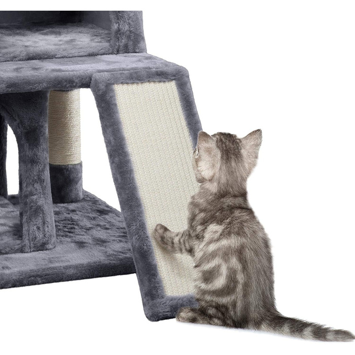 Когтеточка для котів Yaheetech Cat Tree Small Cat Tree Stable для котів з котячою печерою та кігтеточкою, темно-сіра