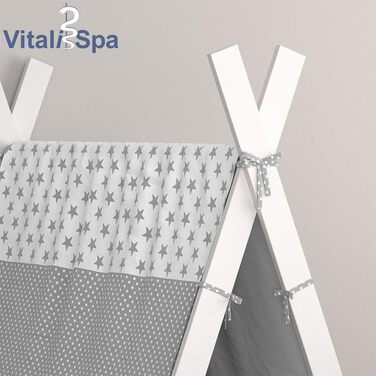 Ліжко VitaliSpa Teepee Teampee, 148 x 76 см (Сірий)