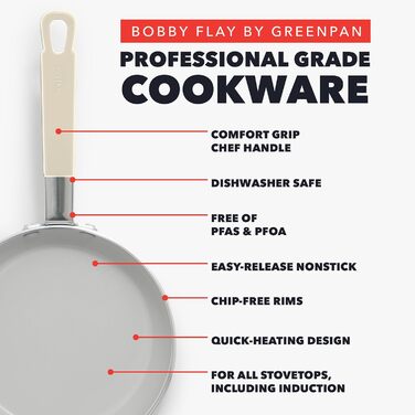 Набір посуду GreenPan x Bobby Flay 13 предметів: професійний алюміній, антипригарне покриття Ceramic, індукційний, безпечний для здоров'я